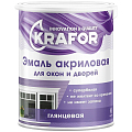 Эмаль акриловая Krafor супербелая для окон и дверей 3кг 44990 Krafor от магазина Tehnorama