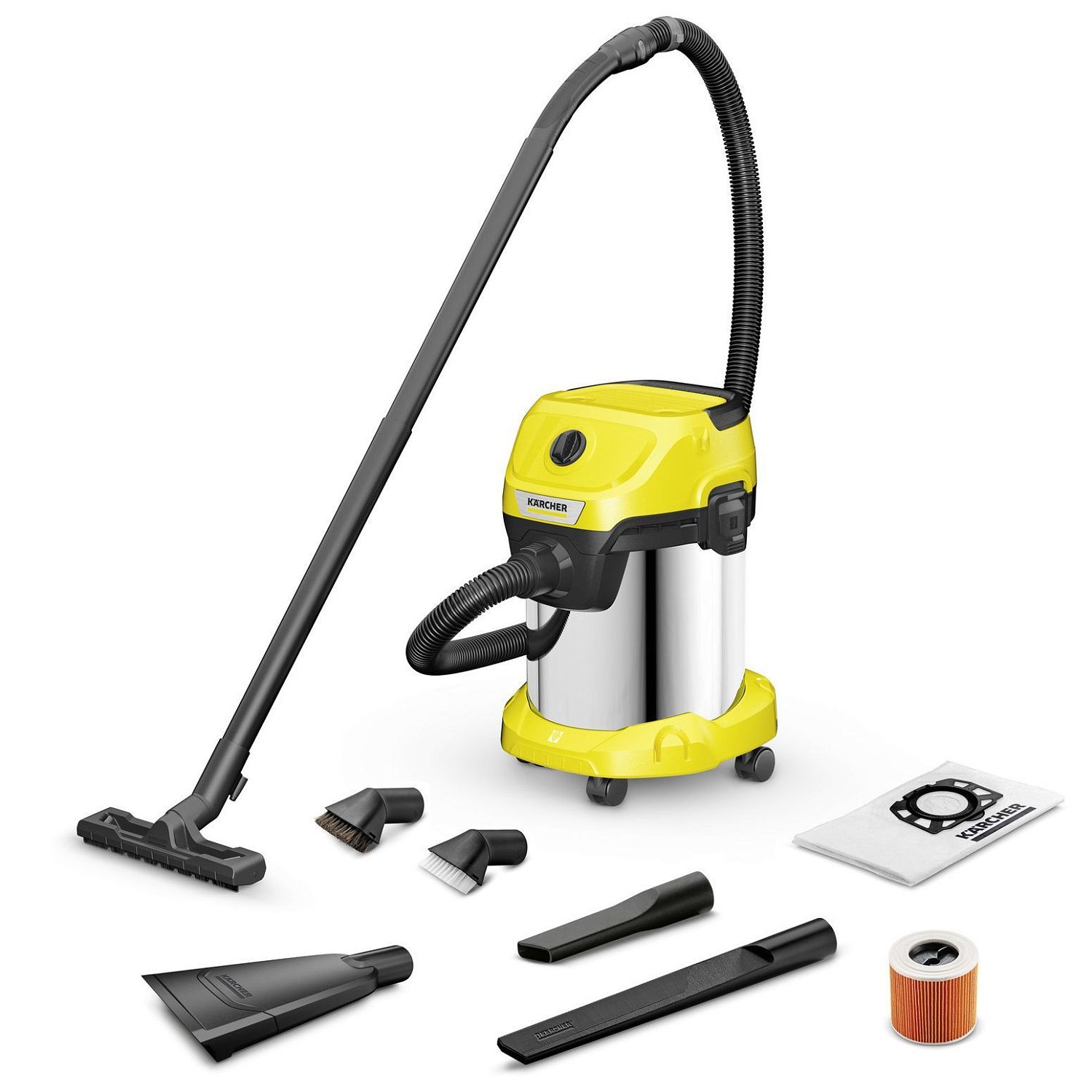 Пылесос электрический Karcher WD 3 S V-17/6/20 1000Вт бак 17л 1.628-149.0 Karcher от магазина Tehnorama