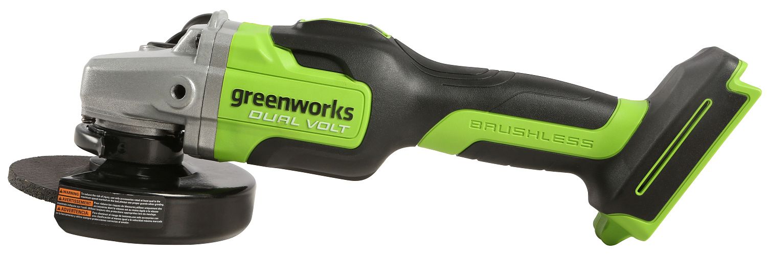 Аккумуляторная угловая шлифмашина Greenworks GD24AG без аккумклятора и з/у 3200207 Greenworks от магазина Tehnorama