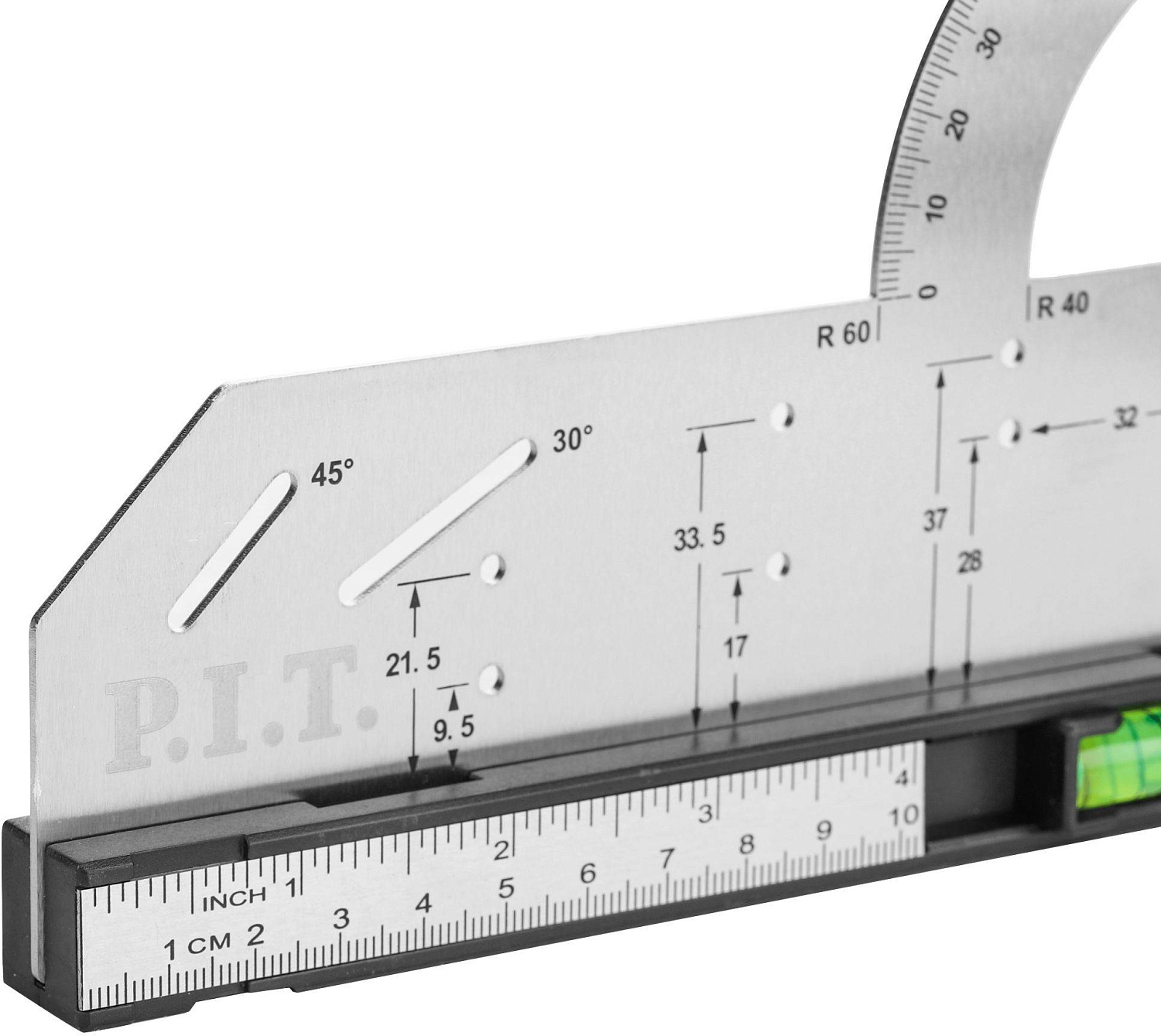 Угольник разметочный P.I.T. с магнитным уровнем HSQR03-0300 P.I.T. от магазина Tehnorama