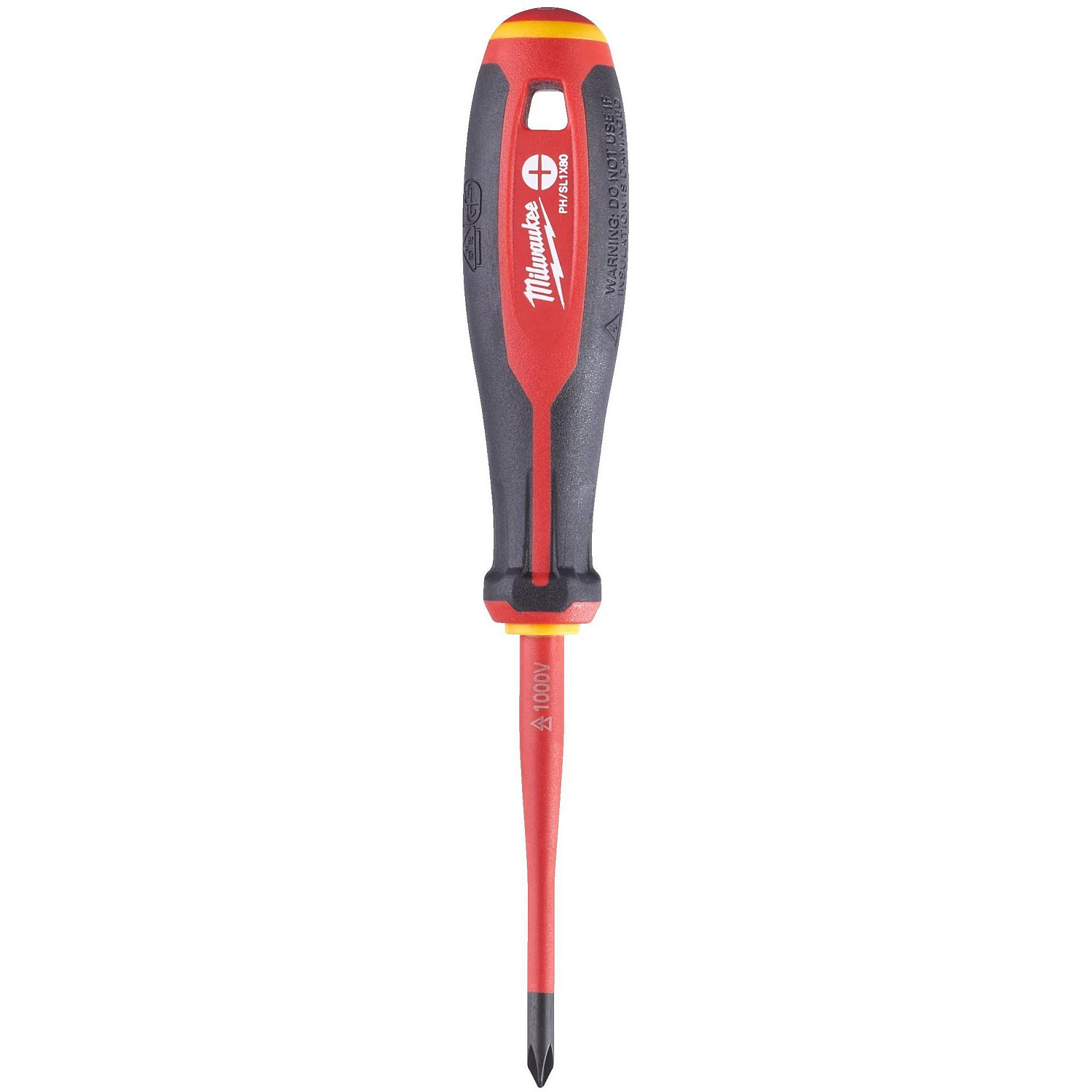 Отвертка Milwaukee VDE PH/SL1x80мм диэлектрическая трехгранная рукоятка 4932478733 Milwaukee от магазина Tehnorama