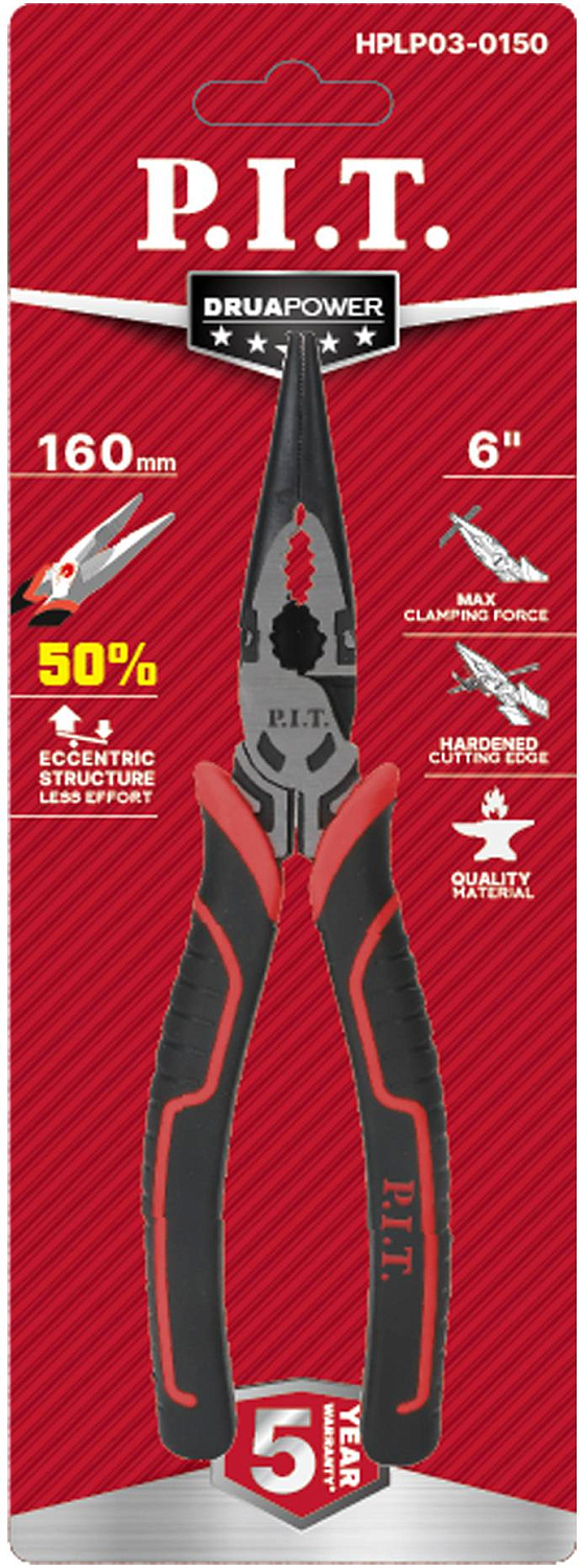 Длинногубцы P.I.T. прямые 150мм HPLP03-0150 P.I.T. от магазина Tehnorama