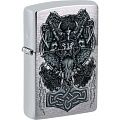 Зажигалка Zippo Viking Design Brushed Chrome 49777 Zippo от магазина Tehnorama