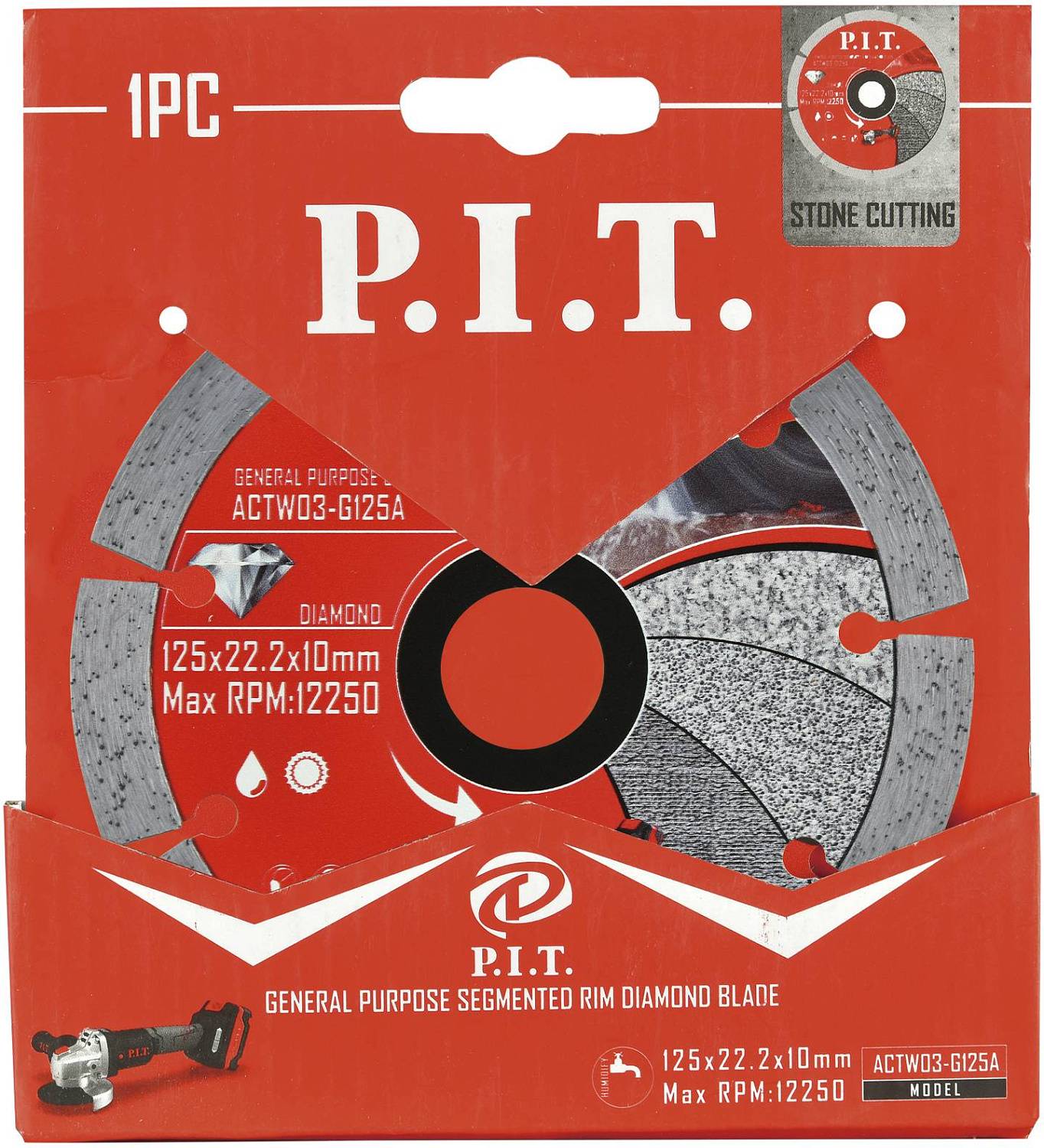 Диск алмазный P.I.T. сегментный 125x22.2x1.4мм ACTW03-G125A P.I.T. от магазина Tehnorama