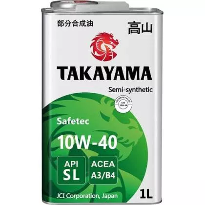 товар Масло моторное Takayama Safetec 10W-40 A3/B4 SL полусинтетическое 1л 605590 Takayama магазин Tehnorama (официальный дистрибьютор Takayama в России)