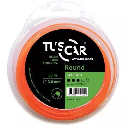 товар Леска для триммера Tuscar Round orange Standart 3.0ммх55м 10111230-55-1 Tuscar магазин Tehnorama (официальный дистрибьютор Tuscar в России)