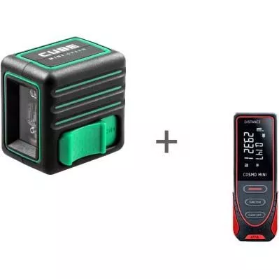 товар Набор лазерный нивелир ADA CUBE MINI GREEN Basic Edition + Дальномер лазерный Cosmo MINI А00730 Ada магазин Tehnorama (официальный дистрибьютор Ada в России)