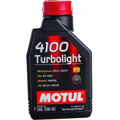 товар Масло моторное Motul 4100 Turbolight 10W-40 SN/CF полусинтетическое 1л 108644 Motul магазин Tehnorama (официальный дистрибьютор Motul в России)