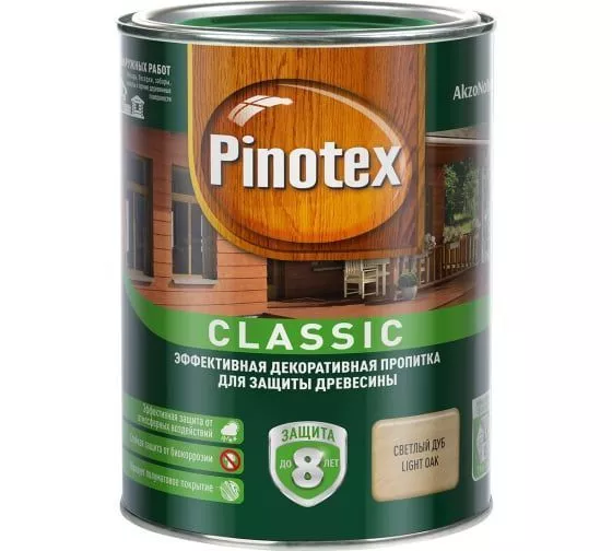 товар Пропитка Pinotex classic дуб 1л 5195463 Pinotex магазин Tehnorama (официальный дистрибьютор Pinotex в России)