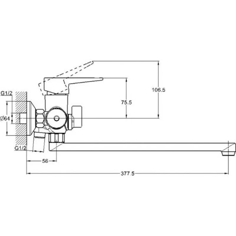 Смеситель для ванны G-lauf NUD7-A045 320мм 35мм NUD7-A045 G-Lauf от магазина Tehnorama